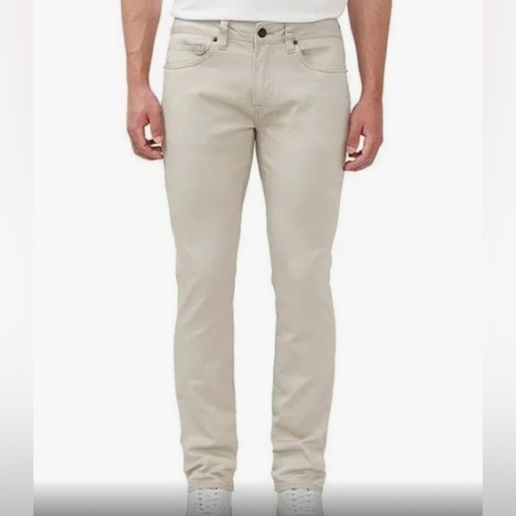 Men’s Buffalo David Bitton beige stretch cotton slim straight pants jeans 44/30 - Picture 2 of 12